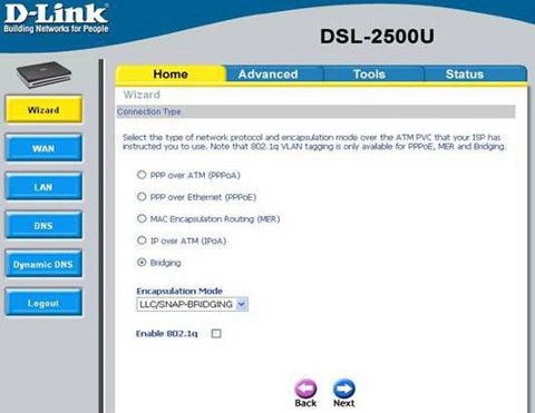 Настройка роутера D-Link DSL-2500U под Ростелеком